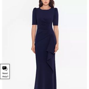 Xpress Ruched A-Line Gown